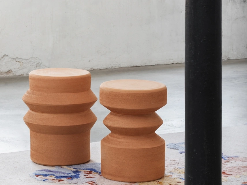 Tavolini in terracotta Mila e Milo di Miniforms