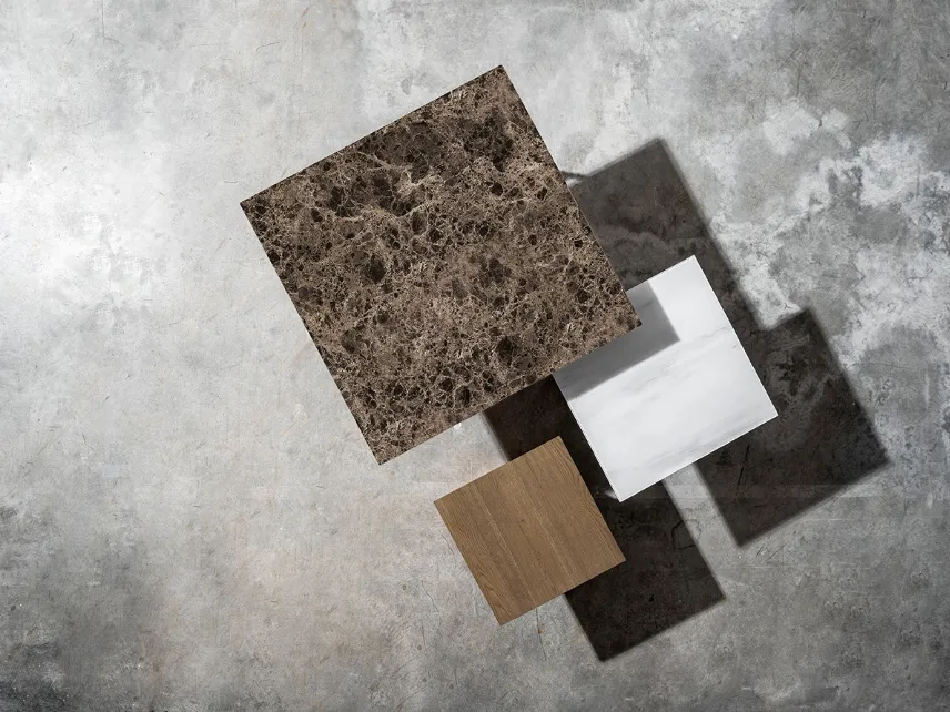 Tavolini Tetris Quadrati in vetro o legno di Devina Nais