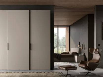 Armadio Easy 17 in laccato opaco Visone di Trentanove