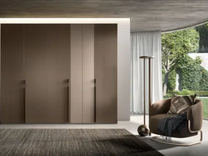 Armadio con ante battenti N10 Metal Bronzo e Metal Nickel di Trentanove