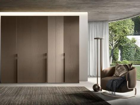 Armadio con ante battenti N10 Metal Bronzo e Metal Nickel di Trentanove