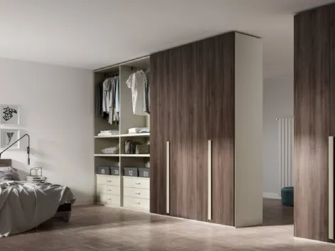 Armadio con ante battenti Power 34 Rovere Cotto e Corda di Trentanove
