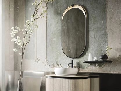 Mobile da Bagno sospeso Almond 01 in laminam Alaska di Arbi