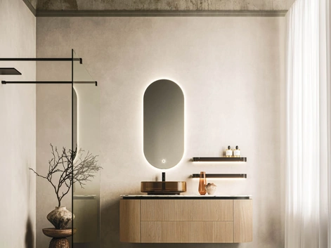 Mobile da Bagno Almond 03 in Rovere e Marmo di Arbi