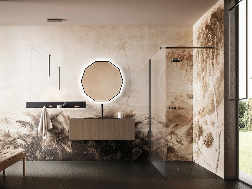 Mobile da Bagno sospeso Luxor 05 in Rovere di Arbi