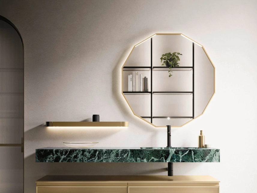Mobile da Bagno sospeso Decor Precious gold di Arbi