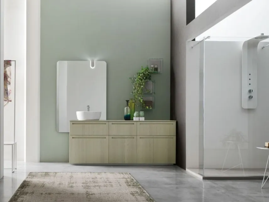 Mobile da Bagno a terra in Olmo Verde Rush 26 di Arcom