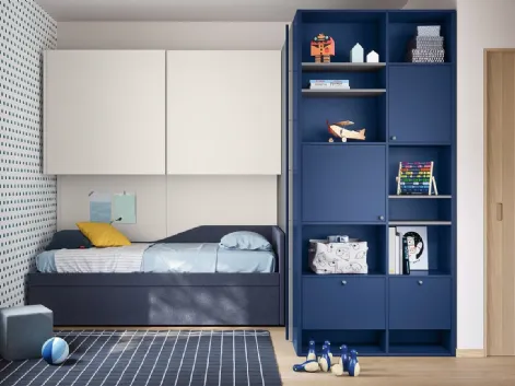 Cameretta a ponte Kids space 25 in melaminico di Nidi