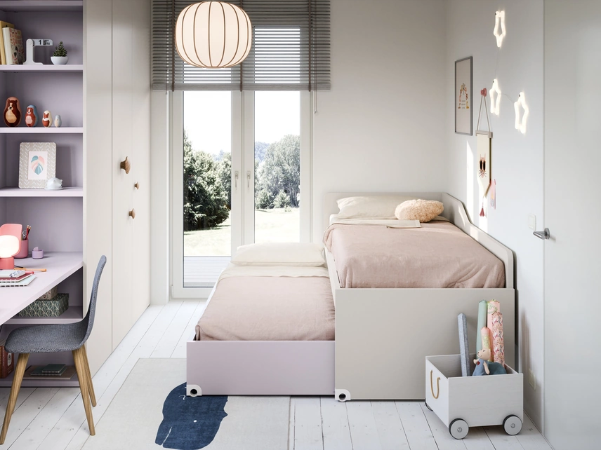 Cameretta Salvaspazio con Letti Rialzati di Nidi