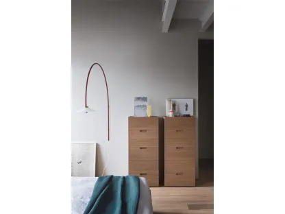 Cassettiera Quarantacinque in legno di Rovere Miele di Novamobili