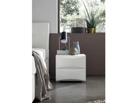 Comodino Smile in laccato Bianco di Maronese Acf