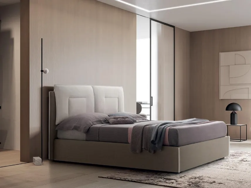 Letto a una piazza e mezza in tessuto Arley di Felis