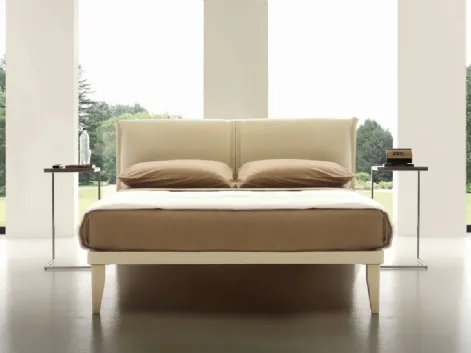 Letto in tessuto con testiera imbottita Isa di Ergogreen