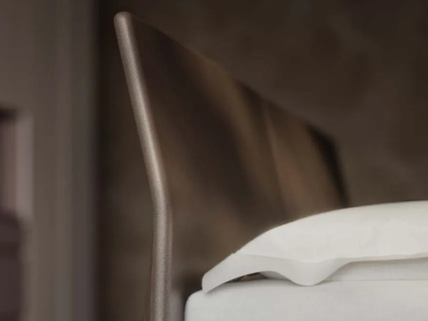 Letto moderno con testiera in ecopelle Ofelia di Orme