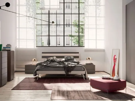 Letto con testiera moderna Segno di Orme