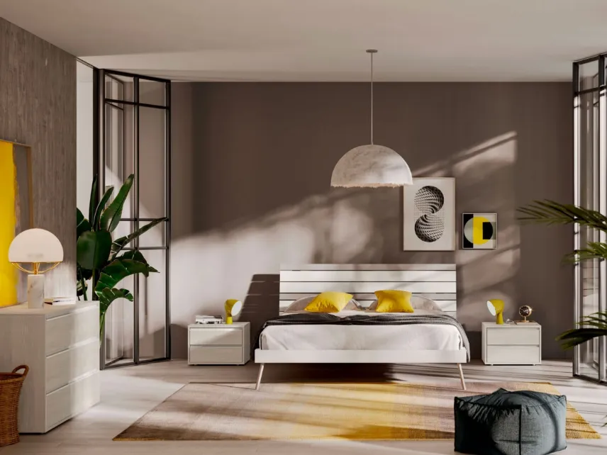 Letto con testiera moderna Segno di Orme