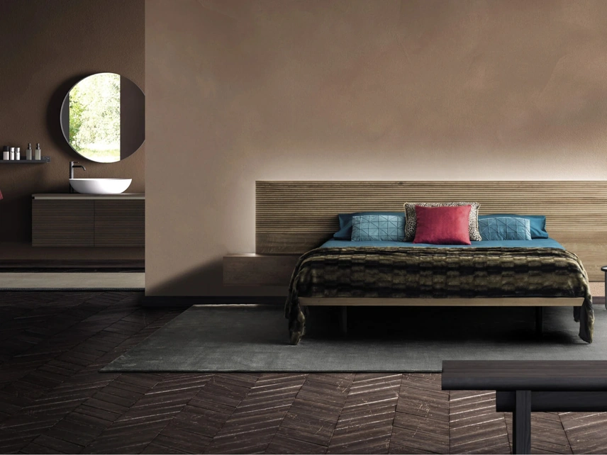 Letto Zen con testiera effetto sospesa di Devina Nais