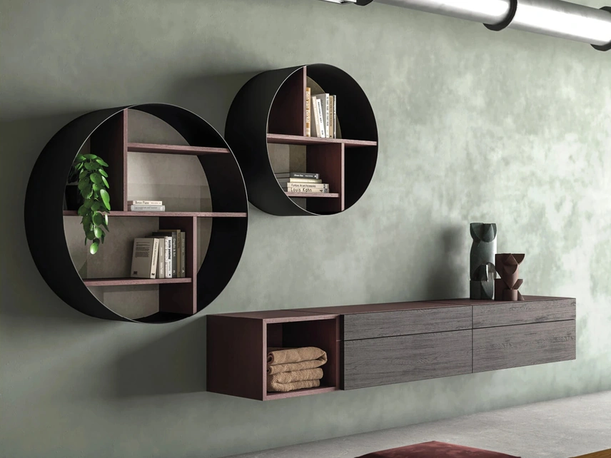 Libreria sospesa Icons 360° di Devina Nais