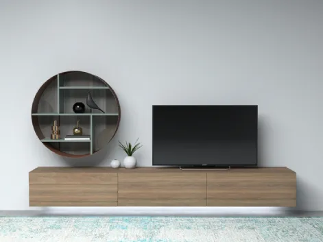 Mobile sospeso Living Zero 16 L33 in Rovere massello di Devina Nais