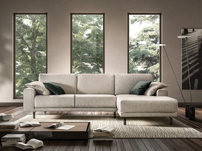 Divano con penisola Glamour di Rizzetto