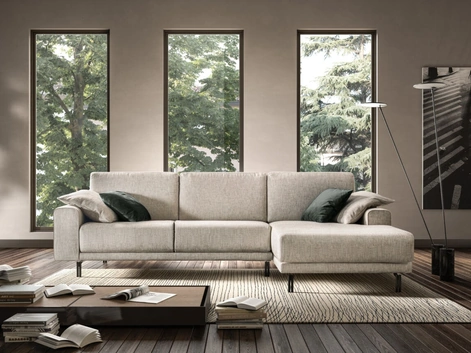 Divano con penisola Glamour di Rizzetto