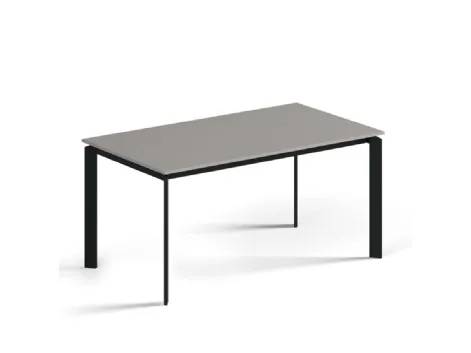 Tavolo allungabile con piano in laminato e struttura in metallo brunito Daniel di Orme