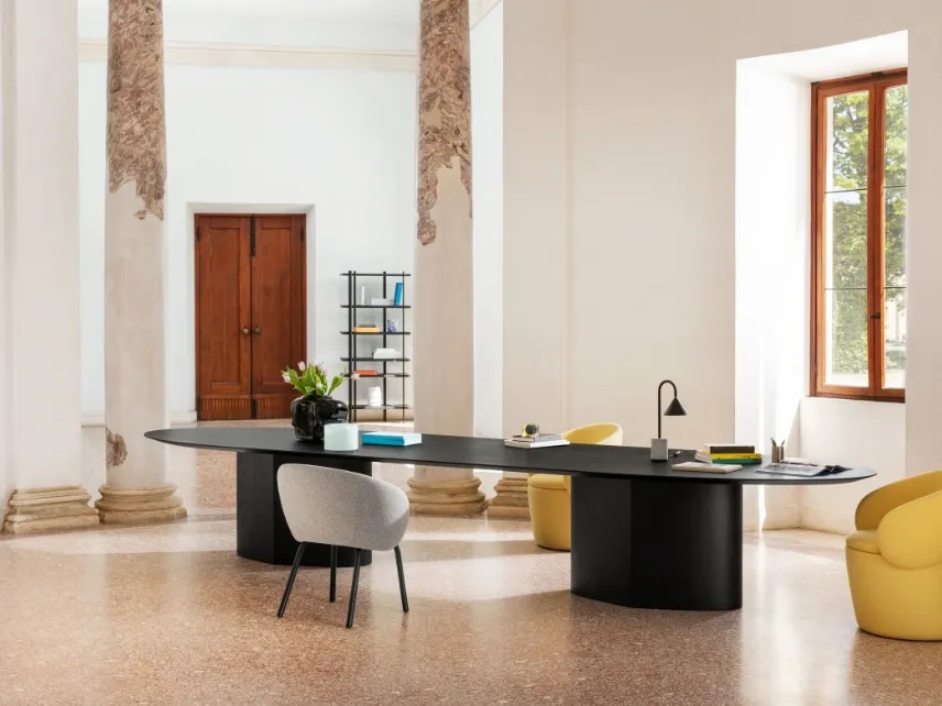 Tavolo Monoplauto Maxxxi in frassino nero di Miniforms